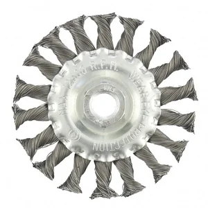 Matrix Щетка для УШМ 100 мм, М14, плоская, крученая проволока 0.35 мм 74631