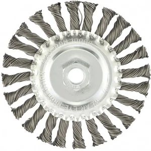 Matrix Щетка для УШМ 125 мм, М14, плоская, крученая проволока 0.8 мм 74644