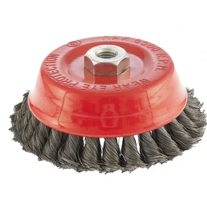 Matrix Щетка для УШМ, 125 мм, М14, "чашка", двухрядная, крученая проволока 0.35 мм 74678