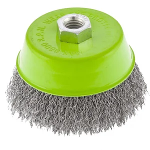 Сибртех Щетка для УШМ, 100 мм, М14, "чашка", витая проволока 746057