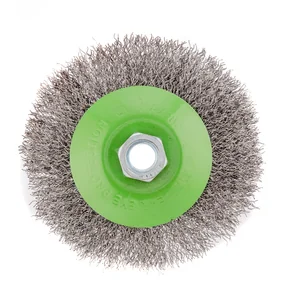 Сибртех Щетка для УШМ, 115 мм, М14, "тарелка", витая проволока 0.3 мм 746127