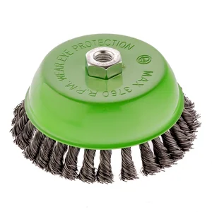 Сибртех Щетка для УШМ, 150 мм, М14, "чашка", крученая проволока 0.5 мм 746297