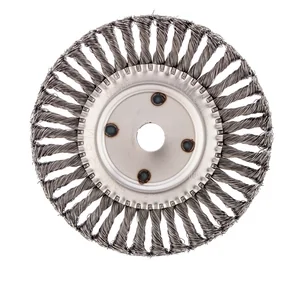 Сибртех Щетка для УШМ, 200 мм, посадка 22.2 мм, плоская, крученая проволока 0.5 мм 746387