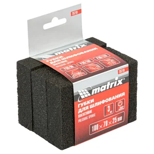 Matrix Губка для шлифования, 100 х 70 х 25 мм, средняя жестк, 3 шт, P 60/80, P 60/100, P 80/120 75710