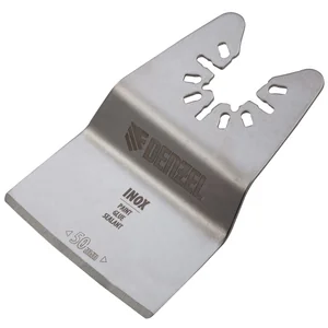 Denzel Насадка для МФИ шабер полукруг, Inox, для снятия краски и др., ширина 50 мм, длина общая 74 мм, ступенчатый 782317