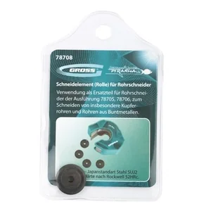 Gross Режущий элемент, ролик трубореза для артиколов 78705, 78706, 4.5 х 3 х 16 мм, для резки труб из цветных металлов 78708