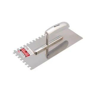 Matrix Гладилка из нержавеющей стали, 280 x 130 мм, деревянная ручка, зуб 8 x 8 мм 86739