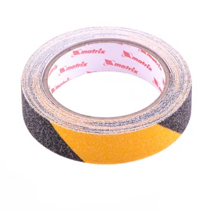 Matrix Лента клейкая противоскользящая, черно-желтая 25 мм x 5 м 88717