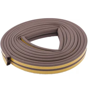 Сибртех Уплотнитель, 12 м, профиль "D", коричневый 93937