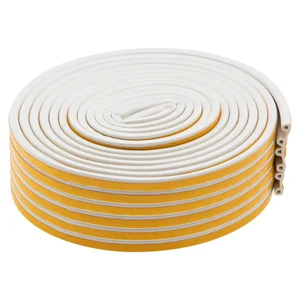 Сибртех Уплотнитель резиновый, 24 м, профиль "P", белый 88901