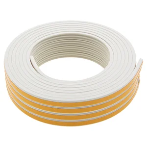 Сибртех Уплотнитель резиновый, 12 м, профиль "E", белый 88911