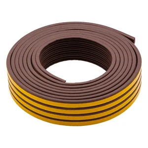 Сибртех Уплотнитель резиновый, 12 м, профиль "E", коричневый 88912