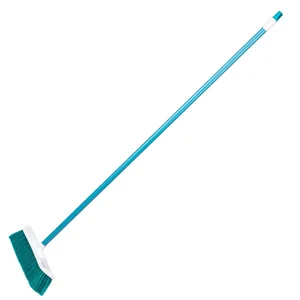 Palisad Щетка пластмассовая для подметания пола, 27 см, c черенком, 120 см, бирюзовая щетина, Home 935445