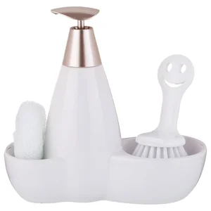 Lefard Дозатор Для Моющего Средства 500 Мл + Губка И Щетка 20*9*18 См 755-084