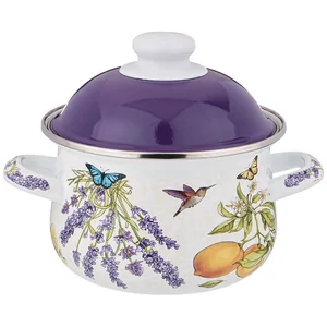 Lefard Кастрюля Agness Эмалированная С Эмал.крышкой Серия  Прованс Лимоны 1.5 Л, 16*10 См. 934-545
