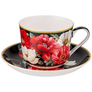 Lefard Чайная Пара  Маки  500 Мл Черная 104-761