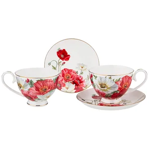 Lefard Чайный Набор  Маки  4 Пр. На 2 Пер. 250 Мл 104-892