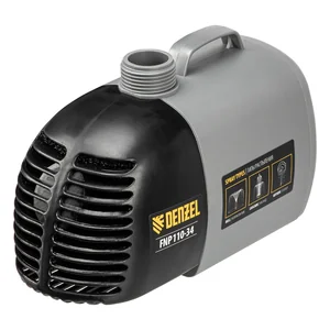 Denzel Насос фонтанный FNP110-34, 112 Вт, подъем 3,4 м, 3400 л/ч, колокольчик/каскад/гейзер 99032