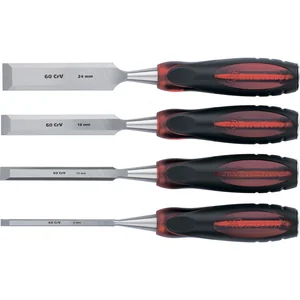 Matrix Набор долот-стамесок плоских "Тигровый глаз", 4 шт, 6-12-18-24 мм 24432