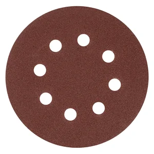 Matrix Круг абразивный на ворсовой подложке под "липучку", перфорированный, P 120, 125 мм, 5 шт 73806