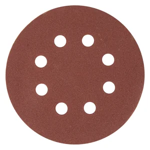 Matrix Круг абразивный на ворсовой подложке под "липучку", перфорированный, P 180, 125 мм, 5 шт 73808