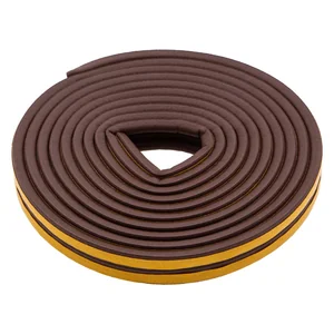Сибртех Уплотнитель резиновый, 6 м, профиль "P", коричневый 88918