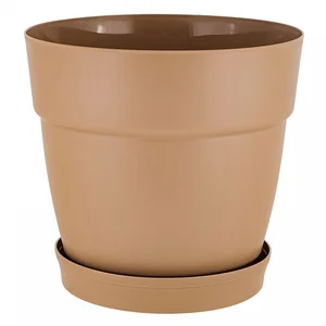 Delta Горшок для цветов InGreen Villa de Fiori с фиксируемым поддоном, 2 л, 170 мм IG660110047 молочный шоколад