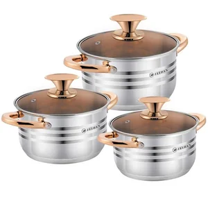 ZEIDAN Набор кастрюль Z-50661 2,0л 3,0л 4,0л