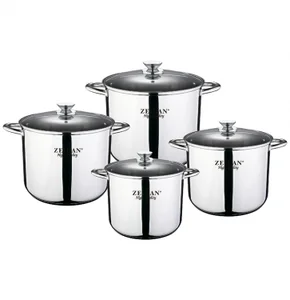 ZEIDAN Набор кастрюль 8пр. Z-50804 7,5л 9,5л 12,0л 14,0л