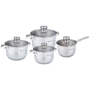 ZEIDAN Набор кастрюль 8пр. Z-50818 4,0л 3,0л 2,1л сотейник 2,1л