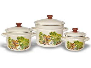 КМК Набор кастрюль Лодки-1 (слон.) 2л, 4л,6л