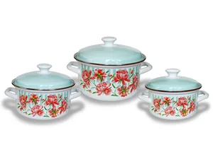 КМК Набор кастрюль Пиония-1 бел.