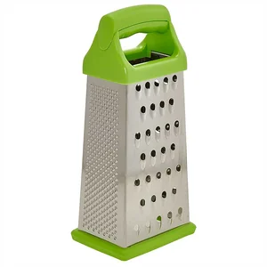 WEBBER Терка 4 грани 20 см, нержавеющая сталь, пластиковая ручка BE-048 зеленая