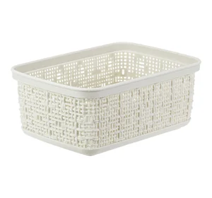 М-ПЛАСТИКА Лоток БЯЗЬ БЕЛЫЙ РОТАНГ 12 х 17 х 7см М 2322