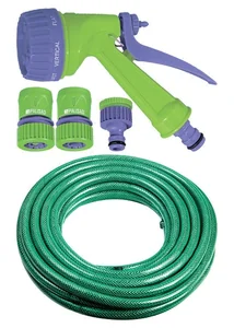 Palisad Набор поливочный, шланг 3/4, 25 м, 7 режимов пистолет, соединитель, адаптер 67423