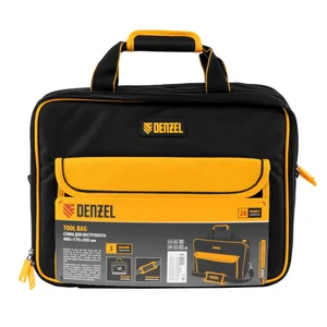 Denzel Сумка для инструмента, 400х170х300 мм, 3 отделения, 28 карманов, наплечный ремень 90295