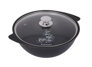 KUKMARA Казан для плова 4,5 л со стеклянной крышкой АП к47а
