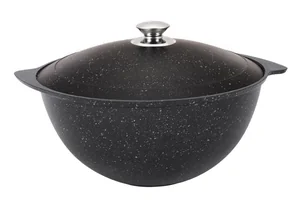 KUKMARA Казан для плова 6л c антипригарным покрытием (темный мрамор) кмт65а