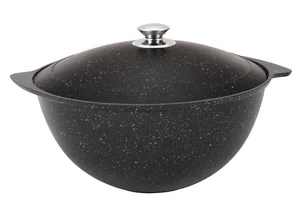 KUKMARA Казан для плова 9л c антипригарным покрытием (темный мрамор) кмт95а