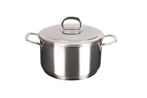 Кукмара Кастрюля из нержавеющей стали 4л с металлической крышкой, линия Safia SF-CA4022M