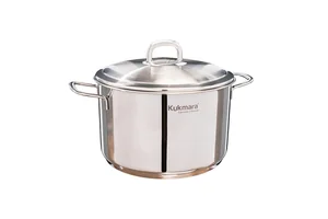 Кукмара Кастрюля из нержавеющей стали 6л ,с металлической крышкой, линия Safia SF-CA6024M
