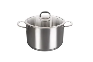 Кукмара Кастрюля из нержавеющей стали 6л со стеклянной крышкой, линия Safia SF-CA6024G