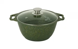 KUKMARA Кастрюля 3л со стеклянной крышкой, АП линия Trendy style (Malachite) к31tsml