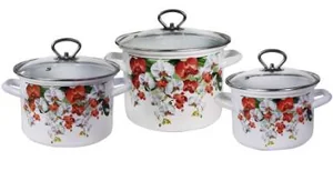 КМК Набор кастрюль Аристократка-5-1-Люкс стильбел. 2,4л, 3,4л, 5л