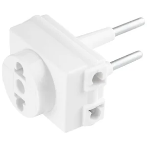 Mallony Переходник электрический Веллконт 3 гн., 6А, б/з, ПУ-10/16-003, белый. 104937-SK