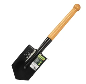 Сибртех Лопата саперная, 150х180х510 мм, деревянный черенок, с зубьями, Россия 61396
