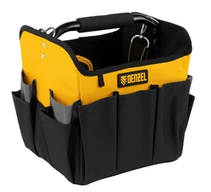 Denzel Переноска для инструмента, 260х240х300 мм, 22 кармана, наплечный ремень 90294
