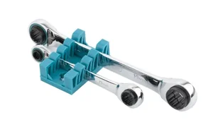 Gross Набор ключей накидных с трещоткой, 8-19 мм, 2 шт, многоразмерные, реверсивные, CrV 14893