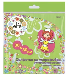 Elfe Салфетки из микрофибры, зеленые, 300 х 300 мм 92307