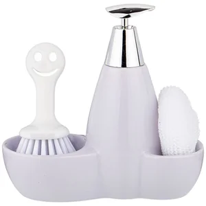 Lefard Дозатор Для Моющего Средства 500 Мл + Губка И Щетка 20*9*18 См 755-218